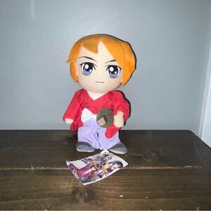 Ruronni Kenshin 8" Aniplex Plush Red Anime EUC Doll Toy Watsuki Shueisha Fuji TV